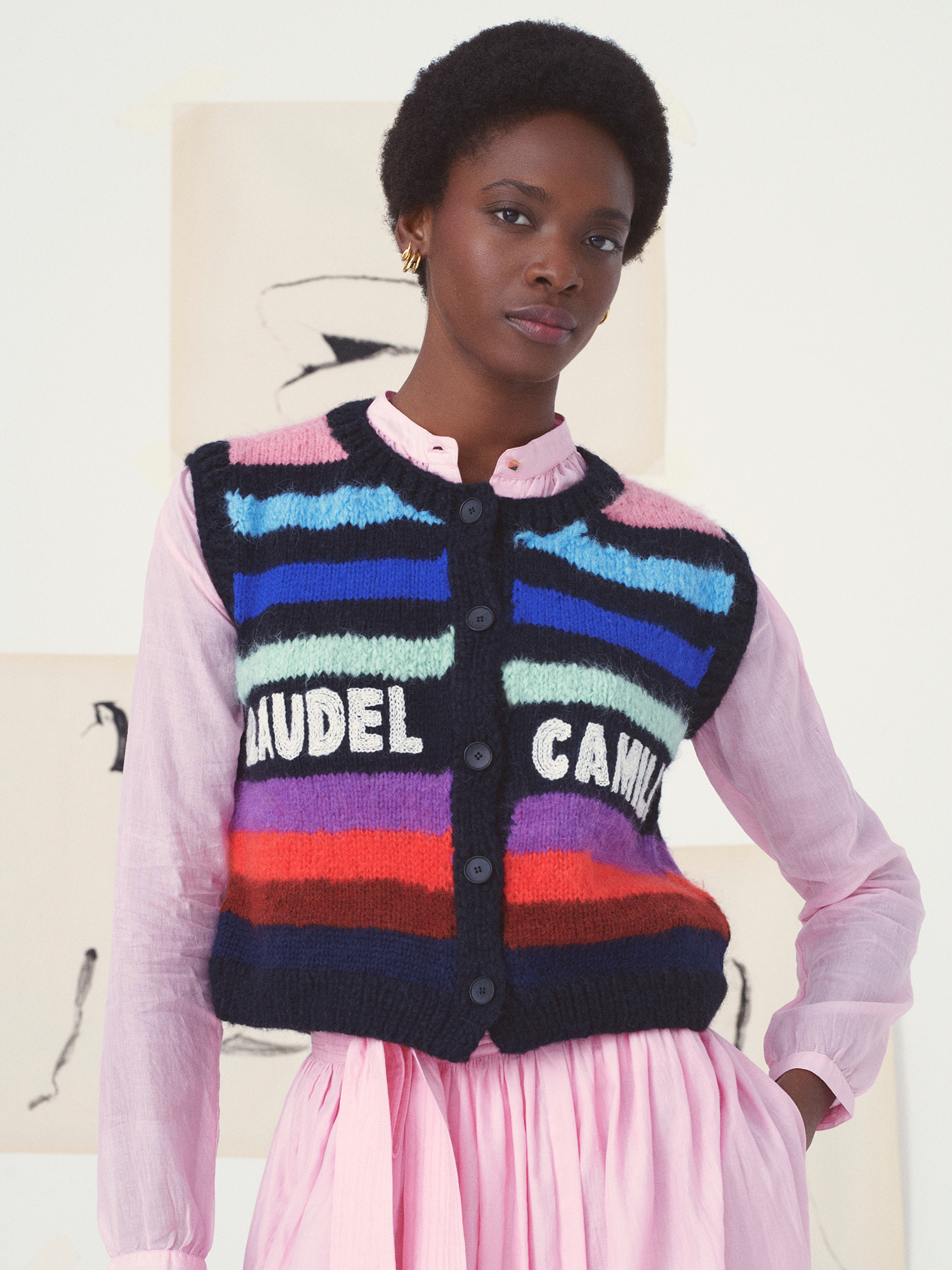 cardigan-claudel-statement-multico