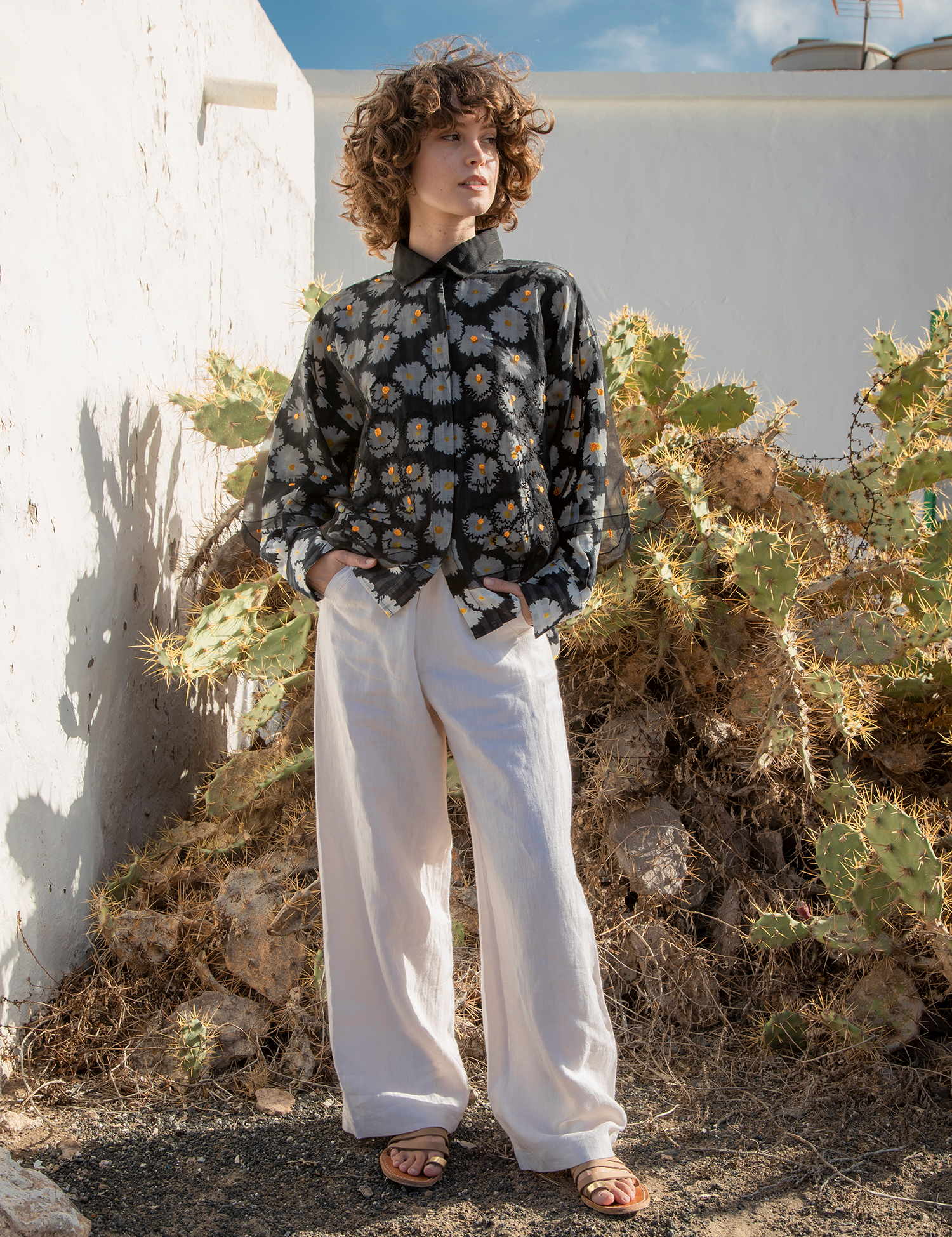 chemise-nina-paquerettes-black-miicollecion