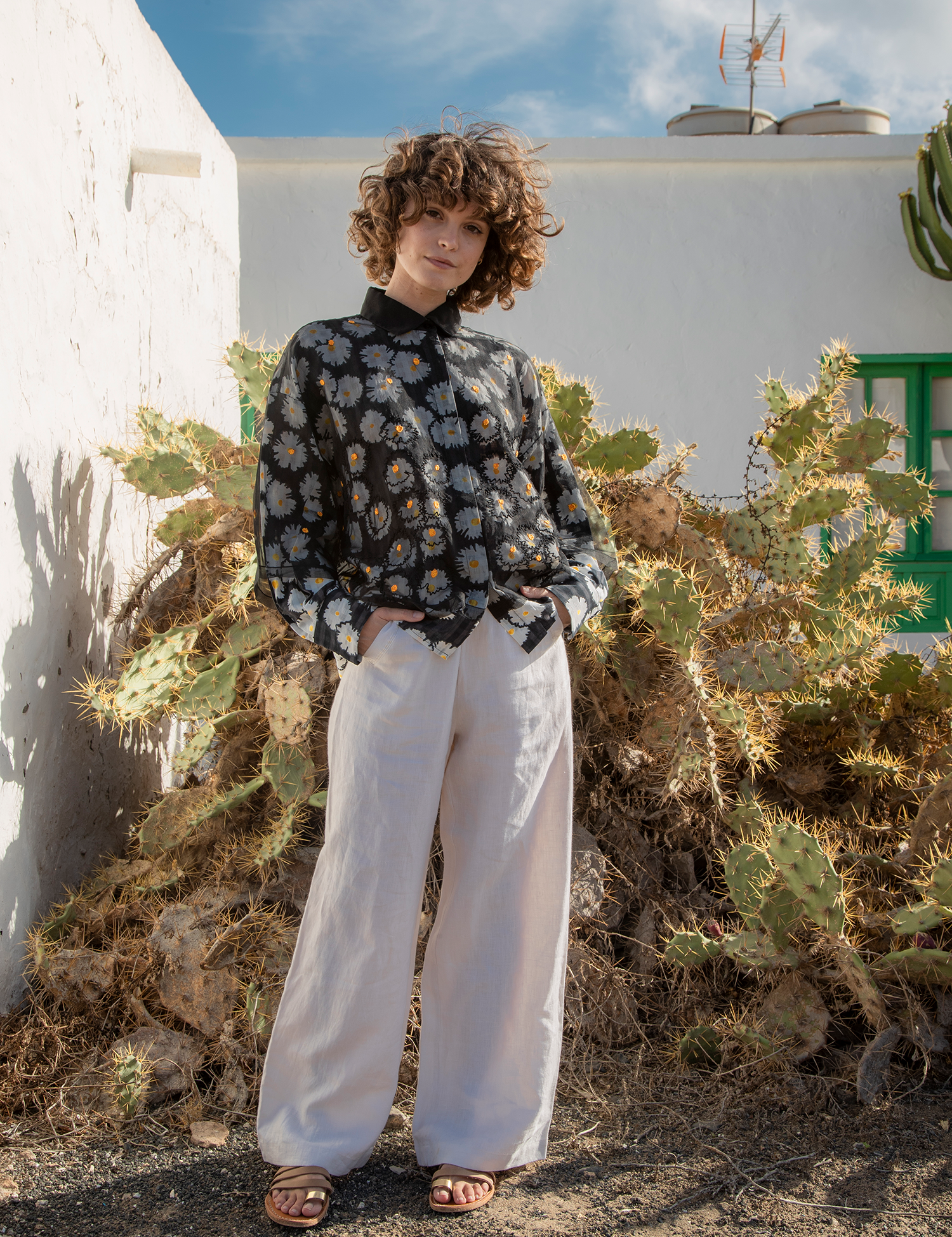 chemise-nina-paquerettes-black-miicollecion