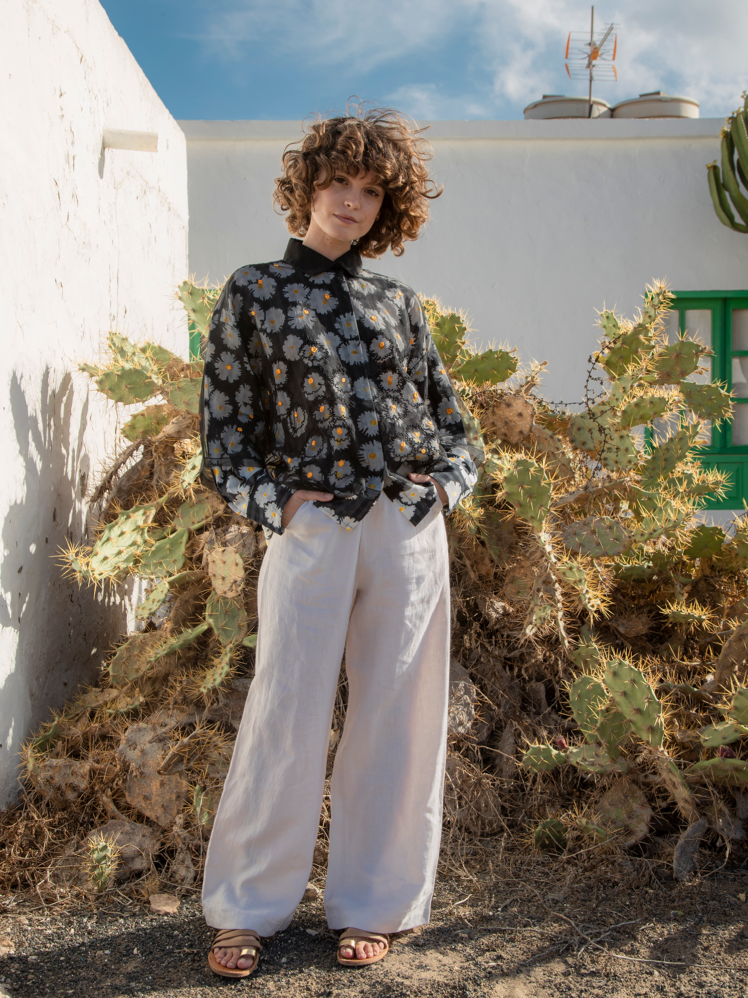 chemise-nina-paquerettes-black-miicollecion