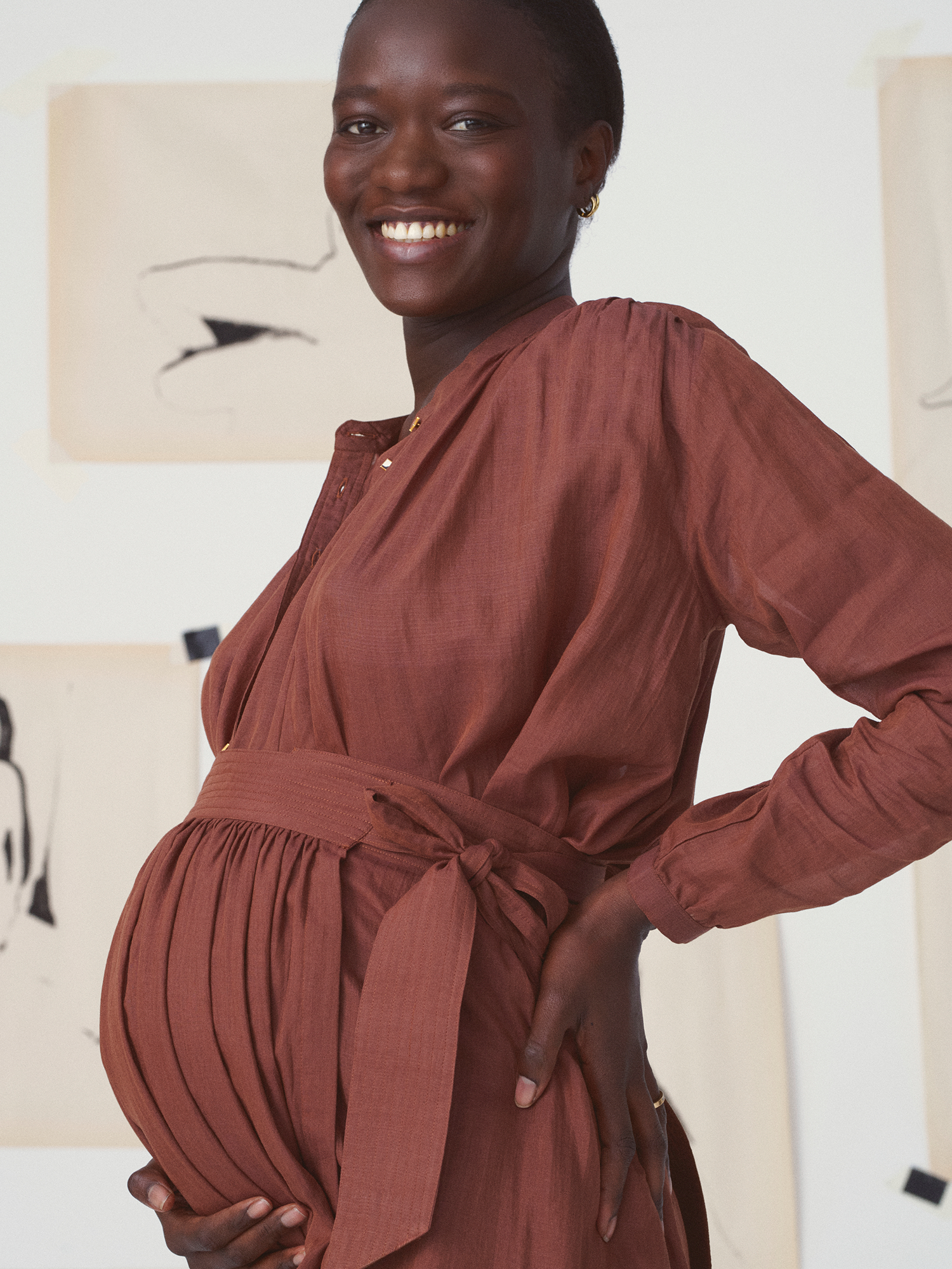 skirt-maria-impressionnisme-brownchocolate