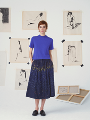 skirt-mona-impressionnisme-marineblue