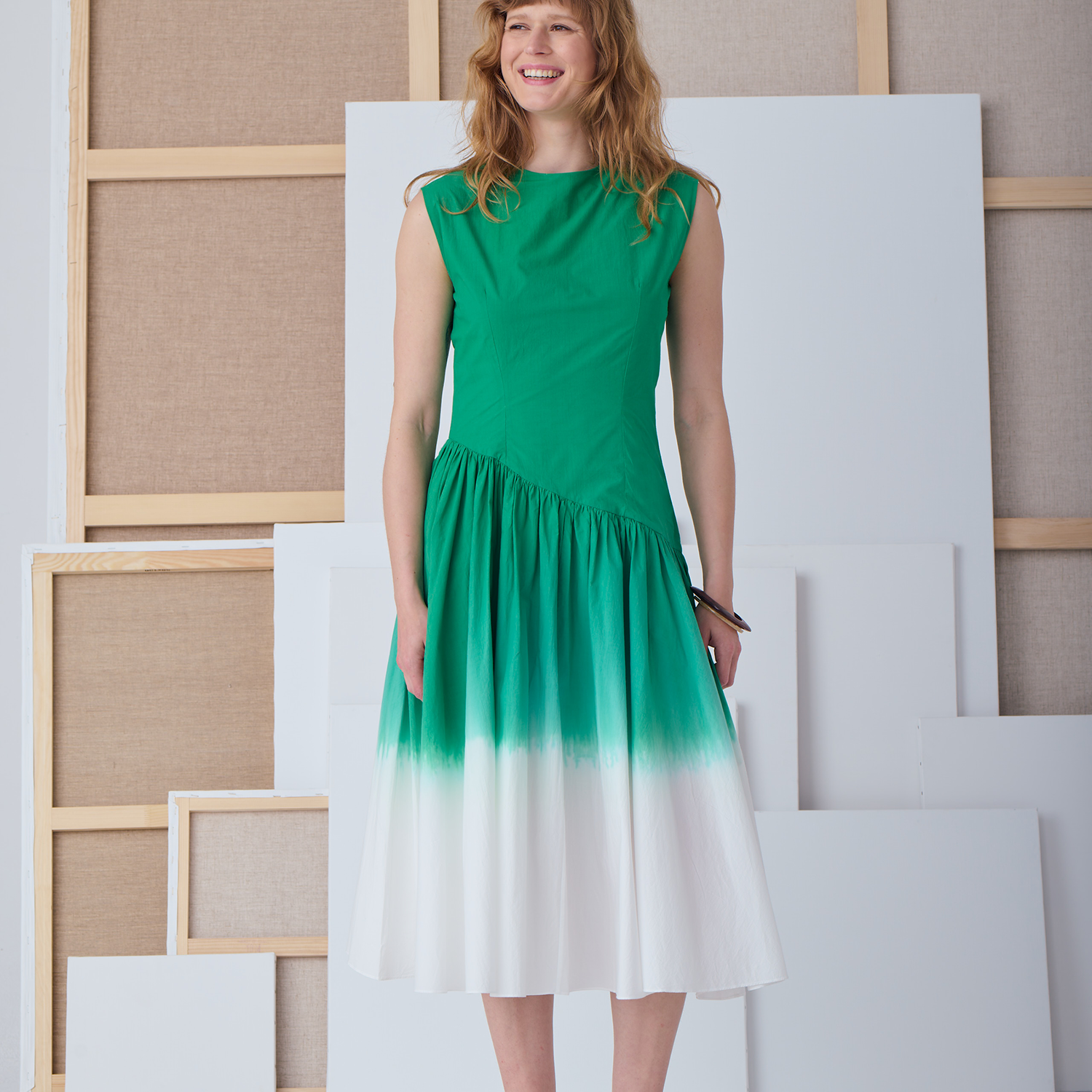 robe-youna-coloriste-vert-perroquet