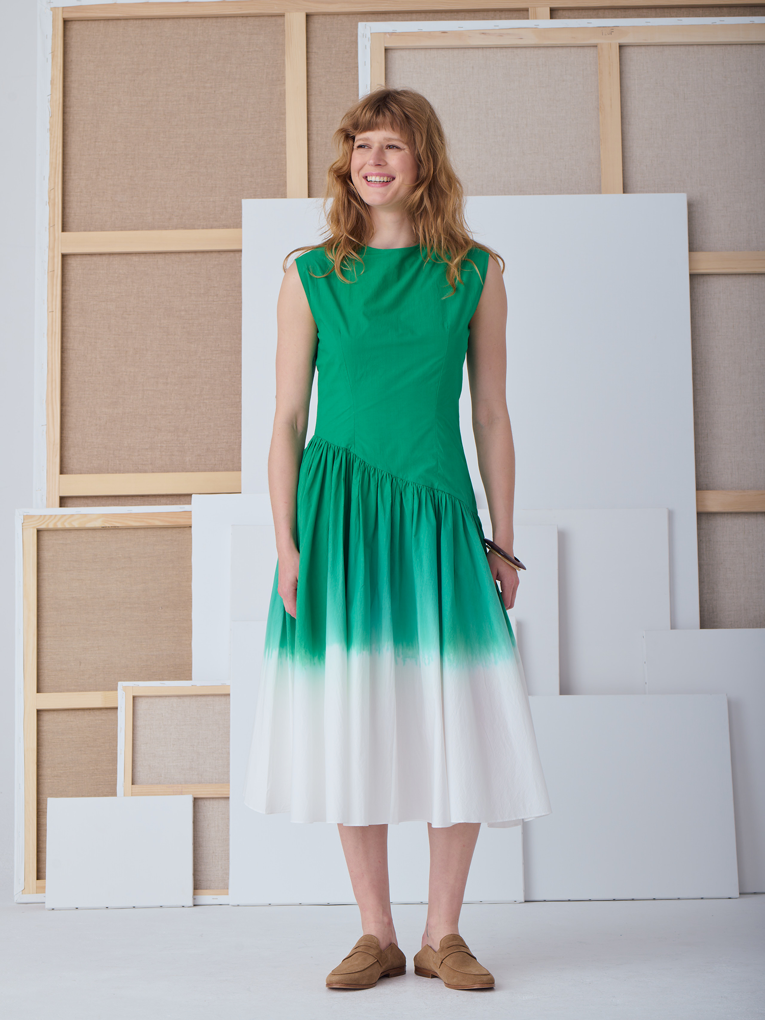 robe-youna-coloriste-vert-perroquet