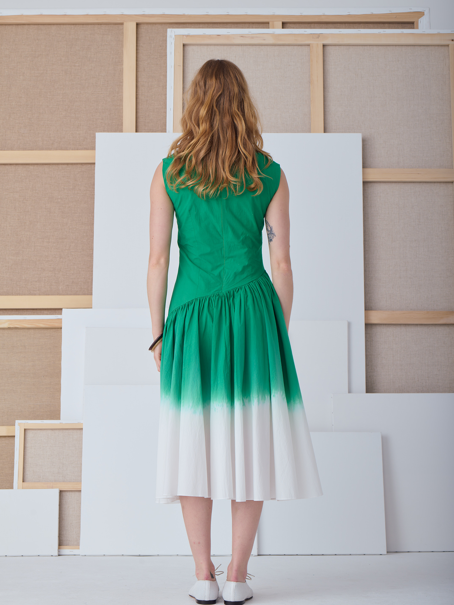 robe-youna-coloriste-vert-perroquet