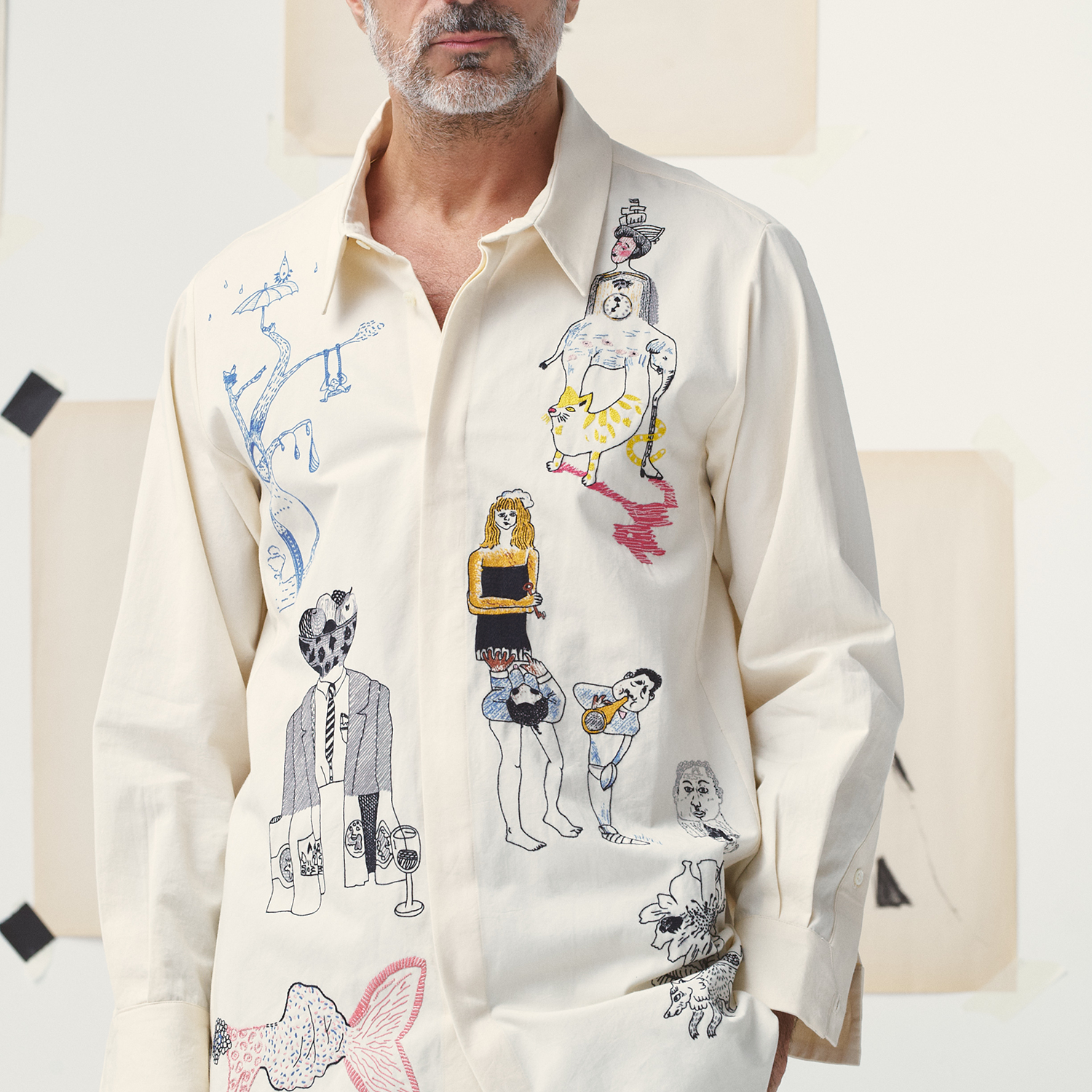 shirt-lino-surrealiste-creme