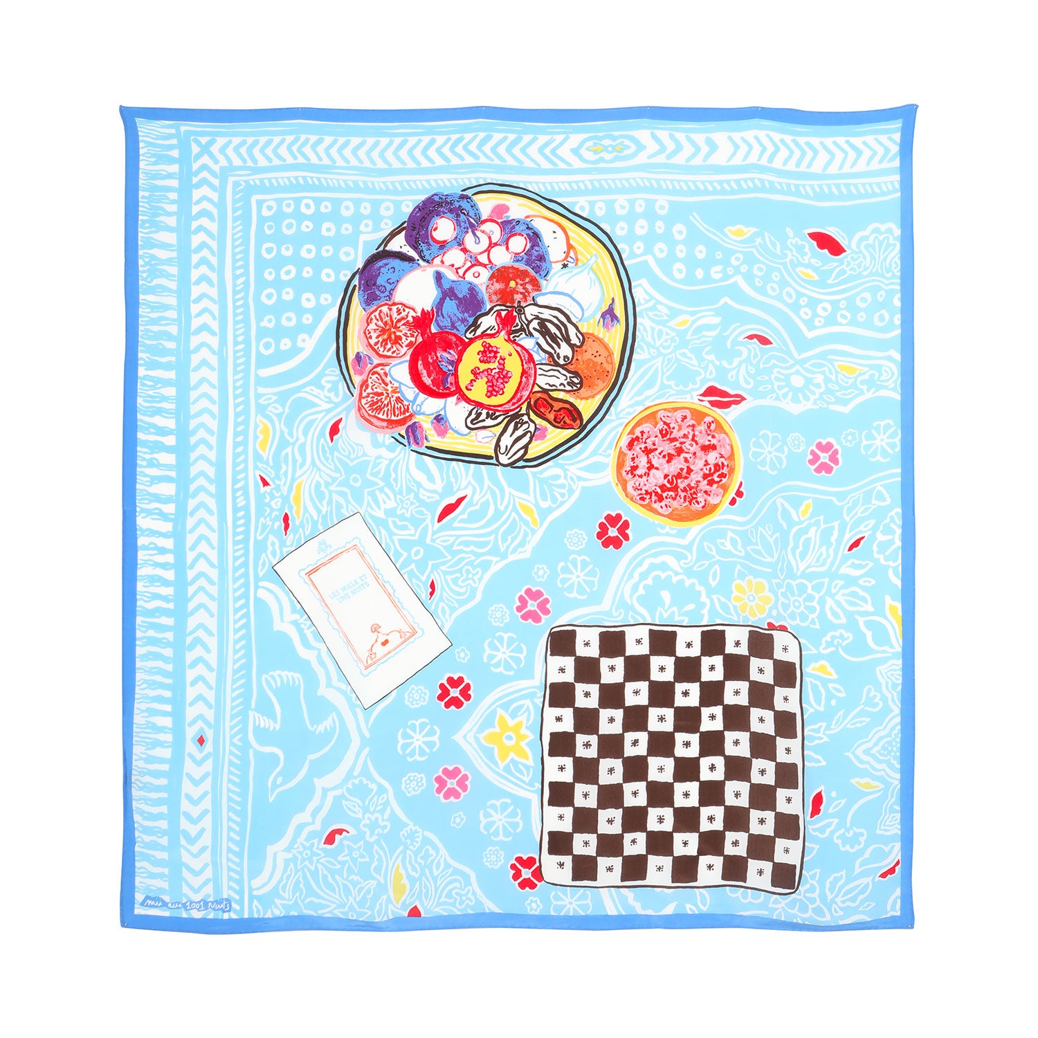 foulard-dejeuner-lightblue