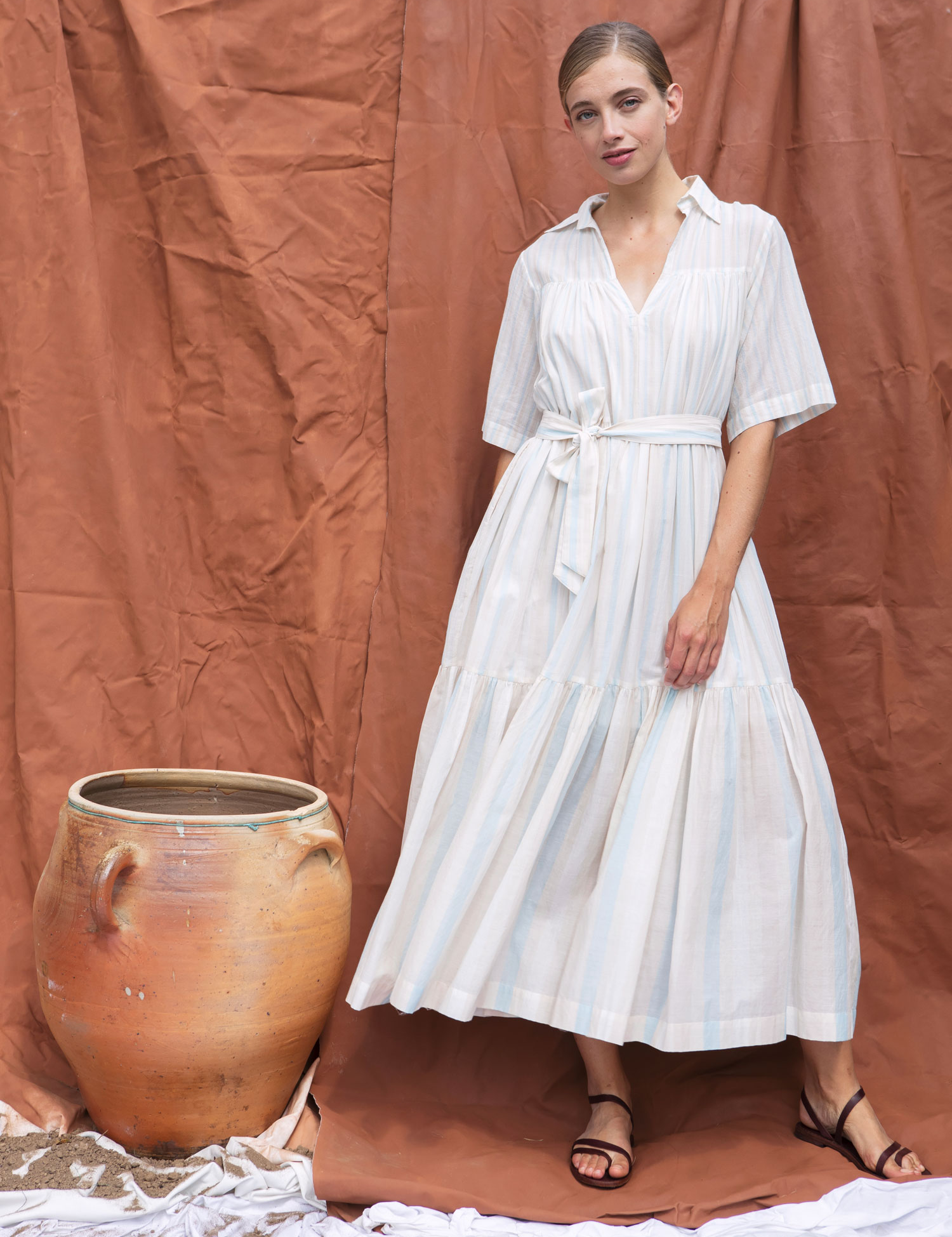 robe-michelle-les-rayees-miicollection-beige