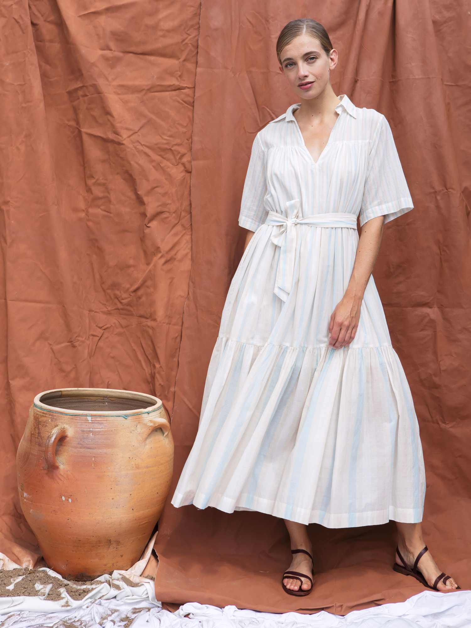 robe-michelle-les-rayees-miicollection-beige