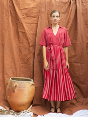 robe-michelle-les-rayees-miicollection-red