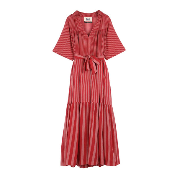 robe-michelle-les-rayees-miicollection-red